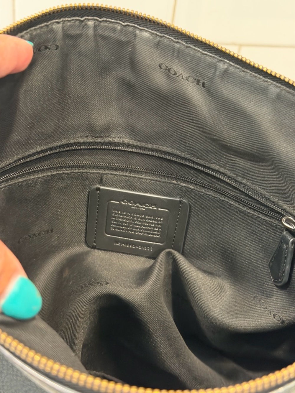 Coach Black Leather Crossbody Shoulder Bag - Picture 6 of 14